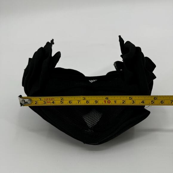 Black Fascinator Fabric Rosettes Over Mesh Form VTG Headwear main image 5
